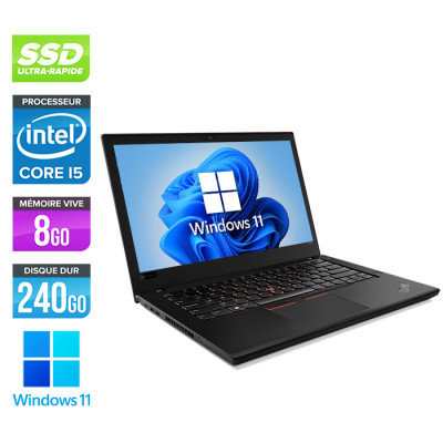 Pc portable reconditionné - Lenovo ThinkPad T480 - i5 - 8Go - 240Go SSD - Windows 10