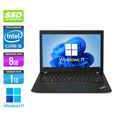 Ultrabook reconditionné - Lenovo ThinkPad X280 - i5 - 8Go - 1 To SSD - Windows 11
