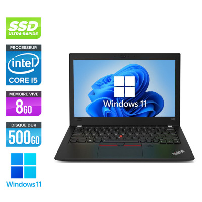 Ultrabook reconditionné - Lenovo ThinkPad X280 - i5 - 8Go - 500Go SSD - Windows 11