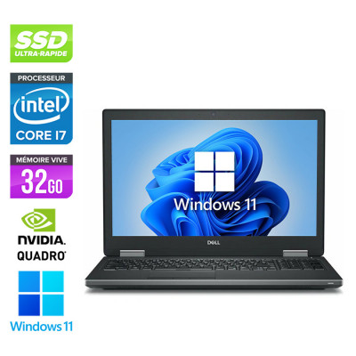 Dell Precision 7710 - i7 - 32Go DDR4 - 500GoSSD - NVIDIA Quadro M4000M - Windows 10