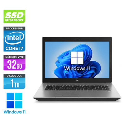 Workstation portable reconditionnée - HP Zbook 17 G5 - i7 - 32Go - 1To SSD - 17" FHD - Windows 11