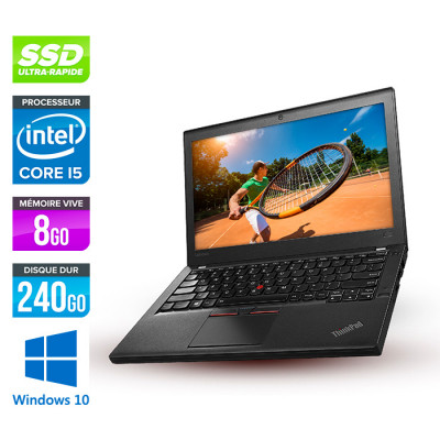 Lenovo ThinkPad X270 - i5 6300U - 8Go - 240 Go SSD - Windows 10 Famille