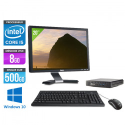 HP EliteDesk 800 G1 DM - Windows 10 + Écran 20