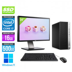 HP EliteDesk 800 G5 SFF - Windows 11 + Écran 24"
