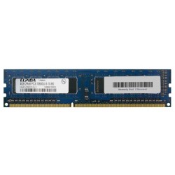 Barrette mémoire RAM Elpida DIMM DDR3 PC3-10600U - 4 Go 1333 MHz - EBJ41UF8BCF0-DJ-F