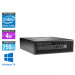 Pc de bureau HP EliteDesk 800 G2 SFF reconditionné - G4400T - 4Go DDR4 - 250Go HDD - Windows 10