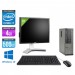 Pack pc bureau Dell Optiplex 7010 SFF + Ecran 19'' - Intel Core i7 - 4Go - 500Go HDD - Windows 10 Famille