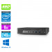 Pack pc de bureau HP EliteDesk 800 G2 USDT reconditionné + Ecran 19'' - Core i5 - 16Go - SSD 240Go - Windows 10