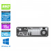 Pack Pc de bureau reconditionné - HP EliteDesk 800 G3 SFF + 24" - i5 - 16Go DDR4 - 240Go SSD - Windows 10