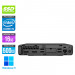 Pack pc de bureau HP EliteDesk 800 G4 DM reconditionné - i5 - 16Go DDR4 - 500Go SSD - Windows 10 + ecran 24"